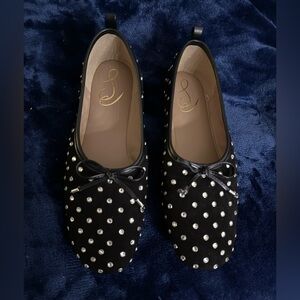 Sam Edelman Black Studded Ballet Flats